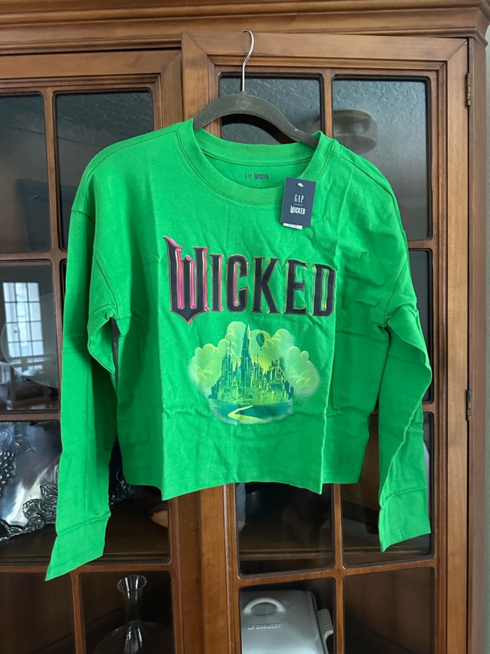 GAP Bright Green 'Wicked' Graphic Crewneck Sweatshirt